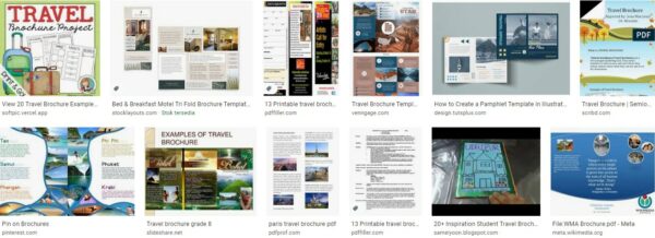 Travel brochure examples for students