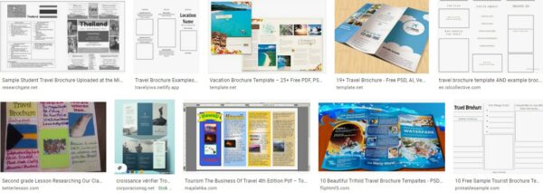 Travel brochure template for students pdf