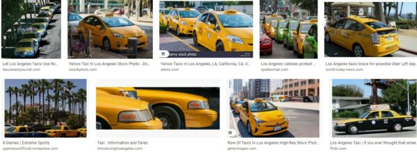 Getting around Los Angeles by taxi
