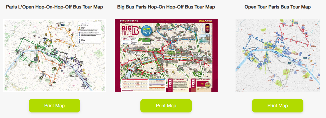 Paris Tourist Attraction Map (tripindicator.com)