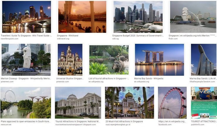 Singapore tourism map