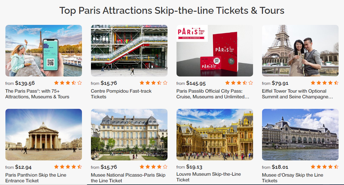 Top Paris Attractions Skip (tripindicator.com)