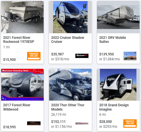 Cheap Used Travel Trailers for Sale Near Me