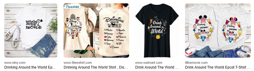 drink around the world epcot t shirt