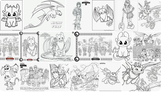 Dreamworks how to train your dragon coloring pages