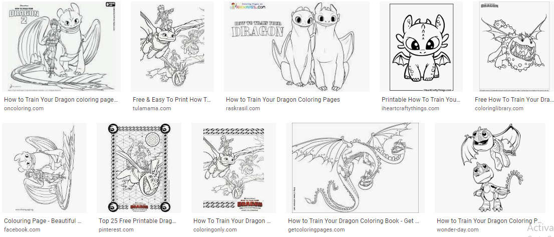 How to train your dragon coloring page