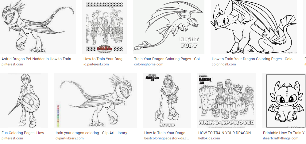 Cute how to train your dragon coloring pages