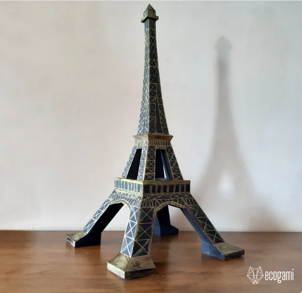 Patron tour Eiffel 3d a imprimer (Etsy.com)