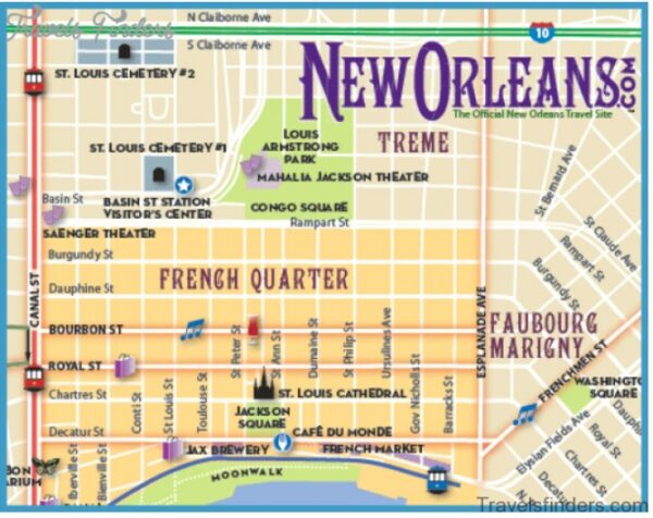 New Orleans Tourist Attractions Map