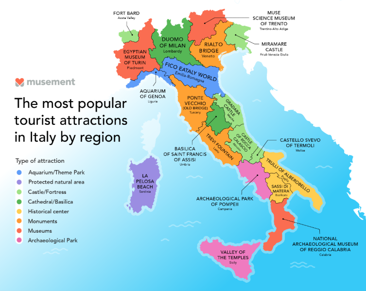 Italy Tourist Map With Cities (traveldreamsmagazine.com)