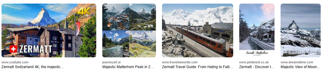 Zermatt and the Majestic Matterhorn - Switzerland Tourist Places Photos