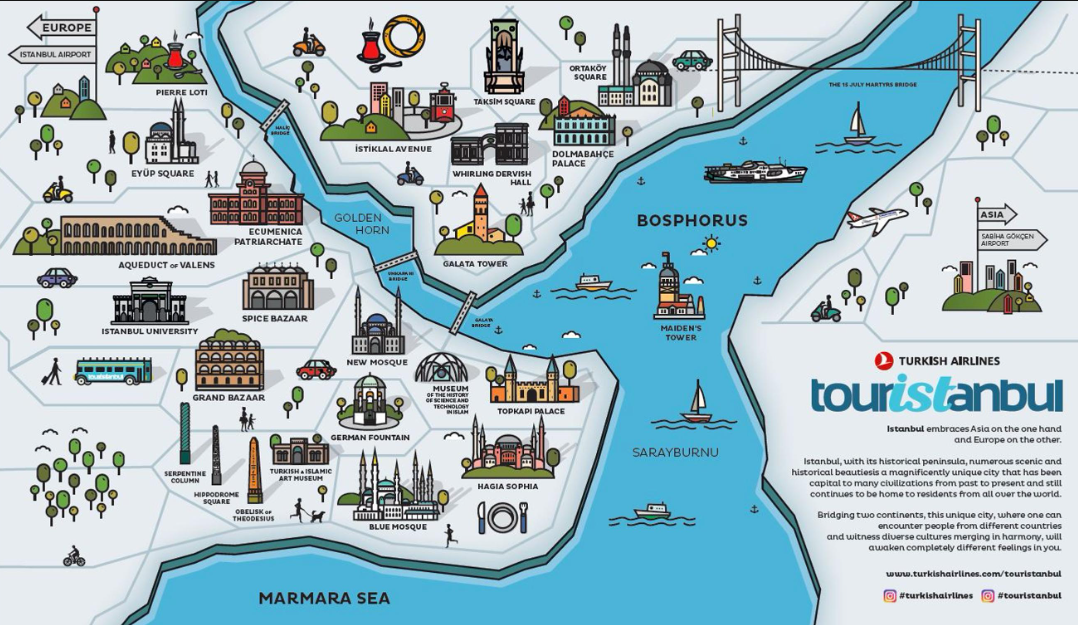 Turkey Tourist Attractions Map (maps-istambul.com)