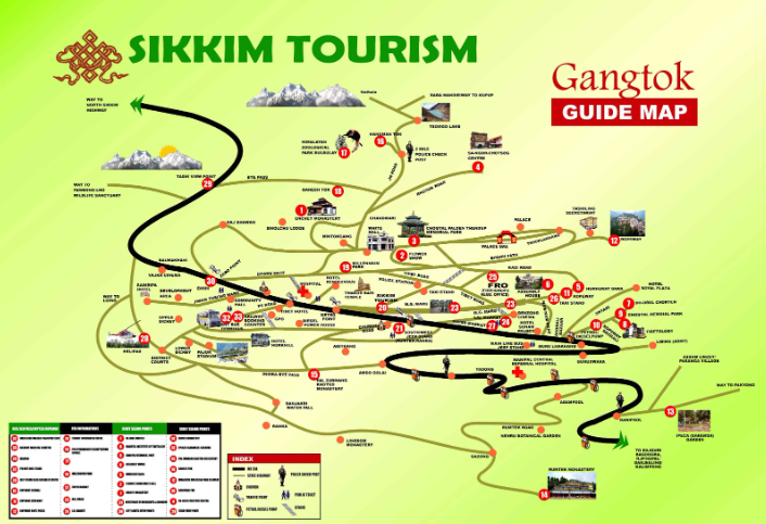Sikkim Tourist Guide Map